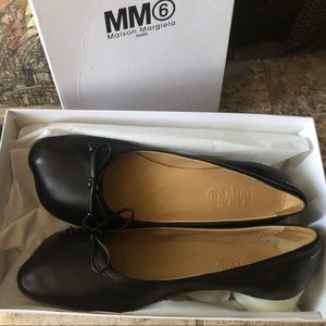 MM6 square toe/tabi ballerina shoes